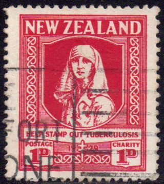 Zealand 1929 1d + 1d Health Sg 544 photo