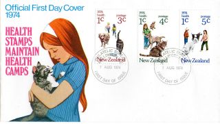 Zealand 7 August 1974 Health First Day Cover Wellington Fdi photo