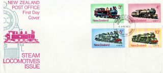 Zealand 4 April 1973 Steam Locomotives Unaddressed First Day Cover Shs photo