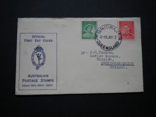 Australia 1937 Gvi 1d And 2d First Day Cover photo