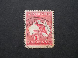 Australia 1914 1d Kangaroo With Beaudesert Postmark photo
