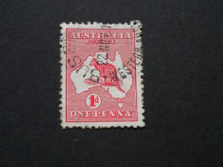 Australia 1914 1d Kangaroo With Busselton Postmark photo