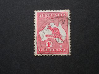 Australia 1914 1d Kangaroo With Chetwynd Postmark photo