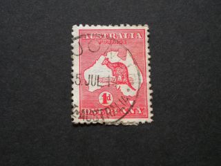 Australia 1914 1d Kangaroo With Kojonup Postmark photo