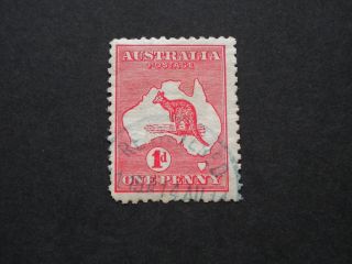 Australia 1914 1d Kangaroo With Registered Brisbane In Blue Postmark photo