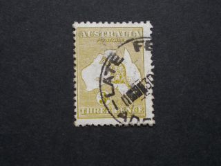 Australia 1918 3d Kangaroo With Late Fee Adelaide Postmark photo