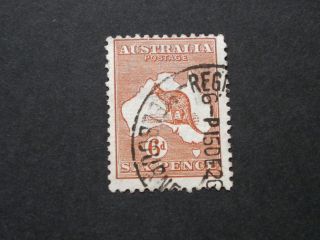 Australia 1926 6d Kangaroo With Registered Melbourne Postmark photo