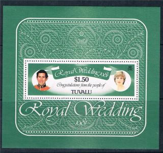 Tuvalu 1981 Royal Wedding Sg Ms 174 photo