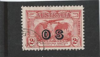 Australia Official 1931 2d Rose - Red Fu Sg O123 Cat £25 photo