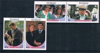 Tuvalu 1986 Royal Wedding Sg 397 - 400 photo