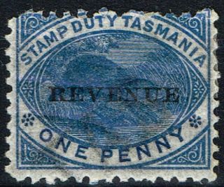Tasmania 1900 1d Blue Sgf36 Mounted (r.  O) photo
