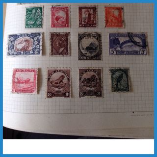 Zealand 1935 X 12 Stamp Selection As Per Scans photo