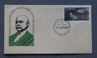 1981 Australian Painting $2 On The Wallaby Track Fdc photo