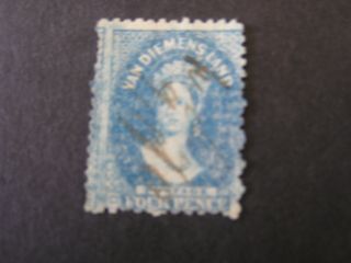 Tasmania,  Scott 31,  4p.  Value Blue 1864 - 91 Qv Issue photo