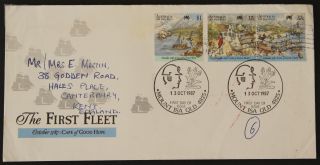 1987 Fdc First Fleet Cape Of Good Hope Cover To England Mount Isa Pictorial Pmk photo