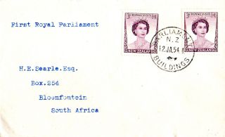 Zealand 12 January 1954 First Royal Parliament First Day Cover Cds photo