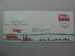 Antarctica Commemorating Trans - Antarctic Crossing 1957 - 8 Stamp Ross Scott Base photo
