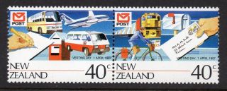 Zealand 1987 Zealand Post Ltd Vesting Day Sg 1421 - 1422 Unmounted photo