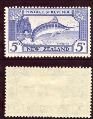 Zealand 1936 Kgvi 5d Ultramarine Mlh.  Sg 584.  Sc 210. photo
