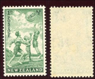 Zealand 1940 Kgvi Health 1d+½d Blue - Green.  Sg 626.  Sc B16. photo