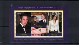 Penrhyn 2011 Royal Engagement 2v Sheet Prince William Kate Middleton Royalty photo