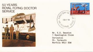 (28111) Australia Fdc Flying Doctor 50 Years - Melbourne 15 May 1978 photo