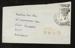 Australia 1994 Rwanda Medical Support Afpo Temporary Postage Stamp On Air Env. photo