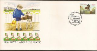 Australia 1986 Royal Adelaide Show Commemorative Cover With Sg 1012 Show Jumping photo