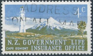 Zealand.  1969.  Life Insurance.  Lighthouse. .  (2856) photo