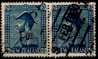 Zealand 182 1926 2/ - Blue Pair Cv$70 photo