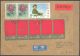 China 1967 Thoughts Of Mao 8f Gold & Red Strip On Multifranked Cover To Hungary Asia photo 3