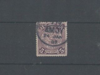 Cancellation China Coil Dragon Stamp 5 C 1898 Scot.  102.  Fine photo