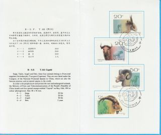 China Stamp First Day Card: 91 T161 Caprid photo
