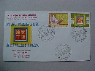 Vietnam Fdc 1974 Anniversary Of Hung - Vyong 2.  4.  1974 Please See Pictures photo