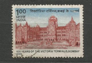 India 1988 Victoria Terminus Railway Station photo