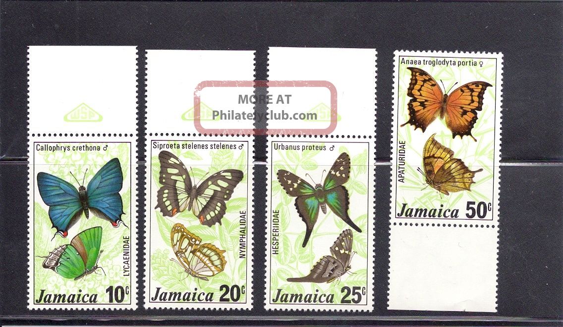 Jamaica 1978 Scott 435 - 38 Butterflies Caribbean photo