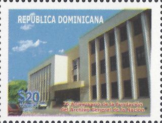 Dominican Agn National Archives 75th Anniversary Sc 1495 2010 photo
