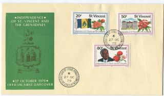St Vincent First Day Postal Cover Independence 1979 photo