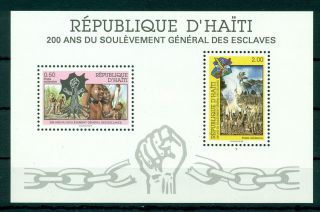 Haiti 1991 M/sheet Slaves Uprising - Mi.  No Bl61 photo