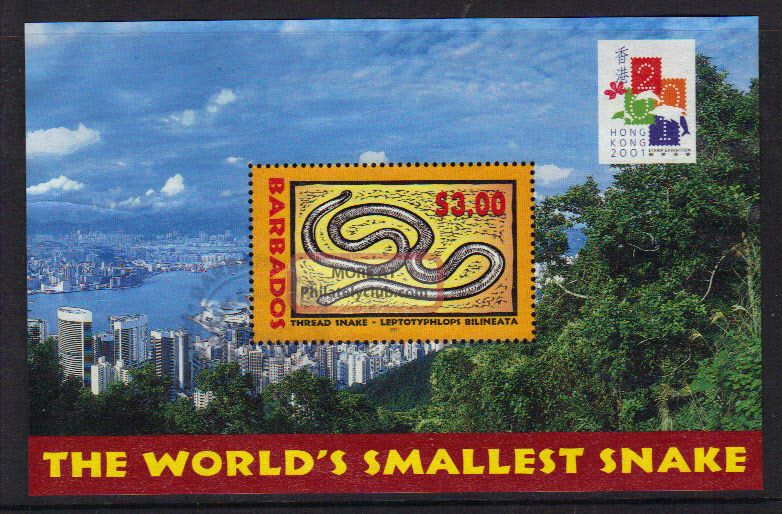 Barbados 2001 Hong Kong Stamp Exhibition Mini Sheet Fine Sgms1179 Ref Cpj96 Caribbean photo