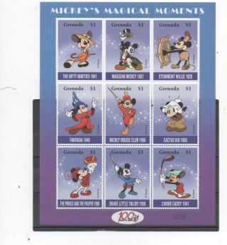 Grenada - Souvenir Sheet - Mickey ' S Magical Moments - 3249a - I - - 2002 photo