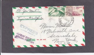 Airmail Special Delivery - Mexico To Scarsdale,  Ny photo