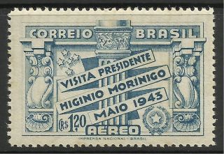 Brazil.  1943.  Visit Of The Parguayan President.  Sg: 678.  Never Hinged. photo