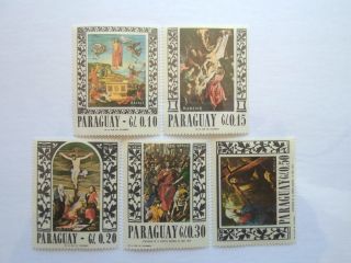 Paraguay 1967 Scott ' S 1004 Holy Week Paintings - Og photo