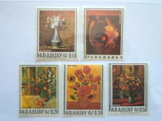 Paraguay 1967 Scott ' S 1027 Still Life Paintings - Og photo