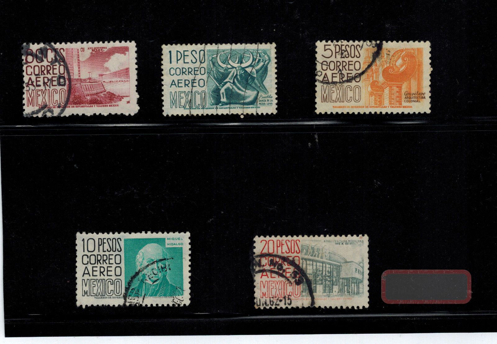 Mexico Scott C213 - C217 1953 - 1956 Latin America photo