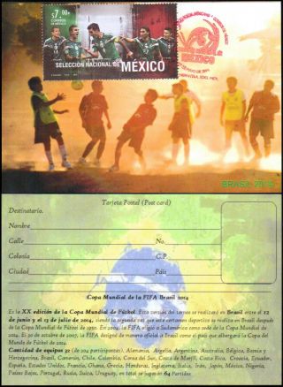MÉxico) 3,  Maxi Card,  Mexican National Team,  Brazil 2014 photo