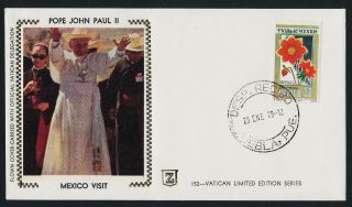 Mexico 1162 On Cover - Pope John Paull Ii Visit To Mexico,  Flowers photo
