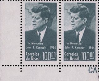 Brazil - 1964 Pres.  John F.  Kennedy Scott 987 (2x) photo
