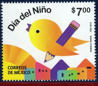 13 - 12 Mexico 2013 - Children ' S Days,  Birds,  Children Drawin, photo